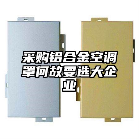 采購鋁合金空調罩何故要選大企業