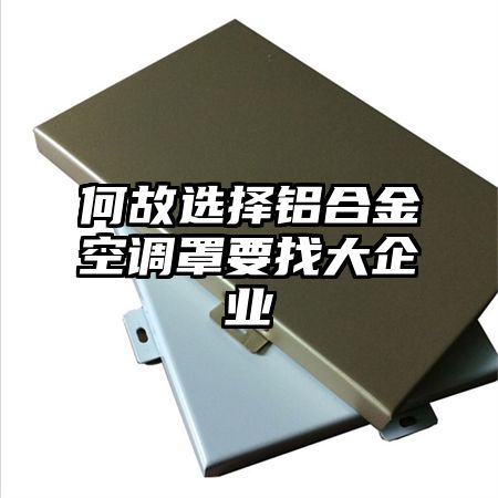 何故選擇鋁合金空調罩要找大企業