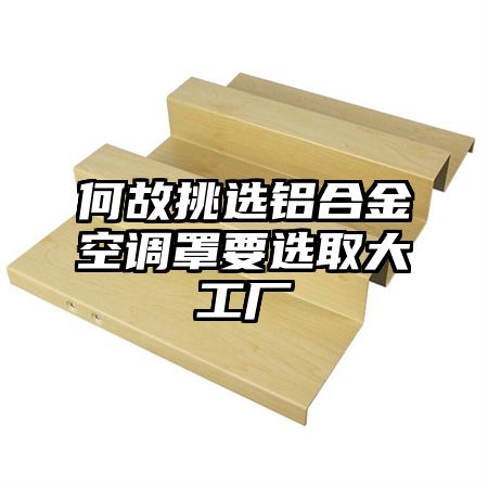 何故挑選鋁合金空調罩要選取大工廠