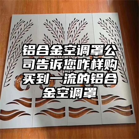 鋁合金空調罩公司告訴您咋樣購買到一流的鋁合金空調罩