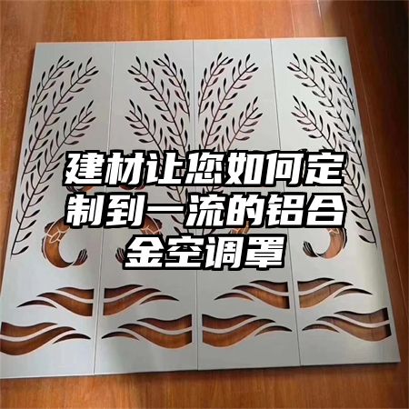 建材讓您如何定制到一流的鋁合金空調罩