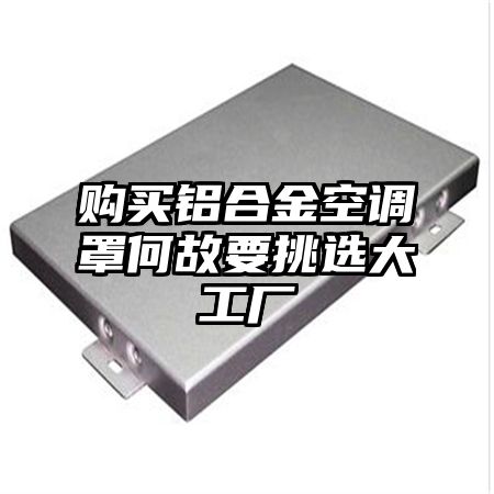 購買鋁合金空調罩何故要挑選大工廠