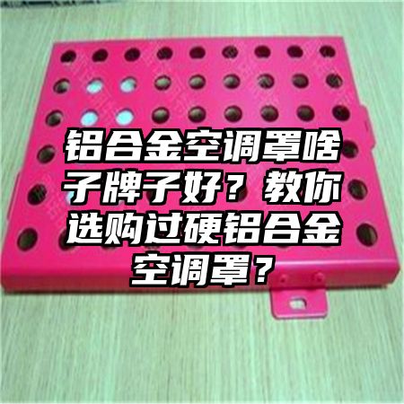 鋁合金空調罩啥子牌子好?教你選購過硬鋁合金空調罩?